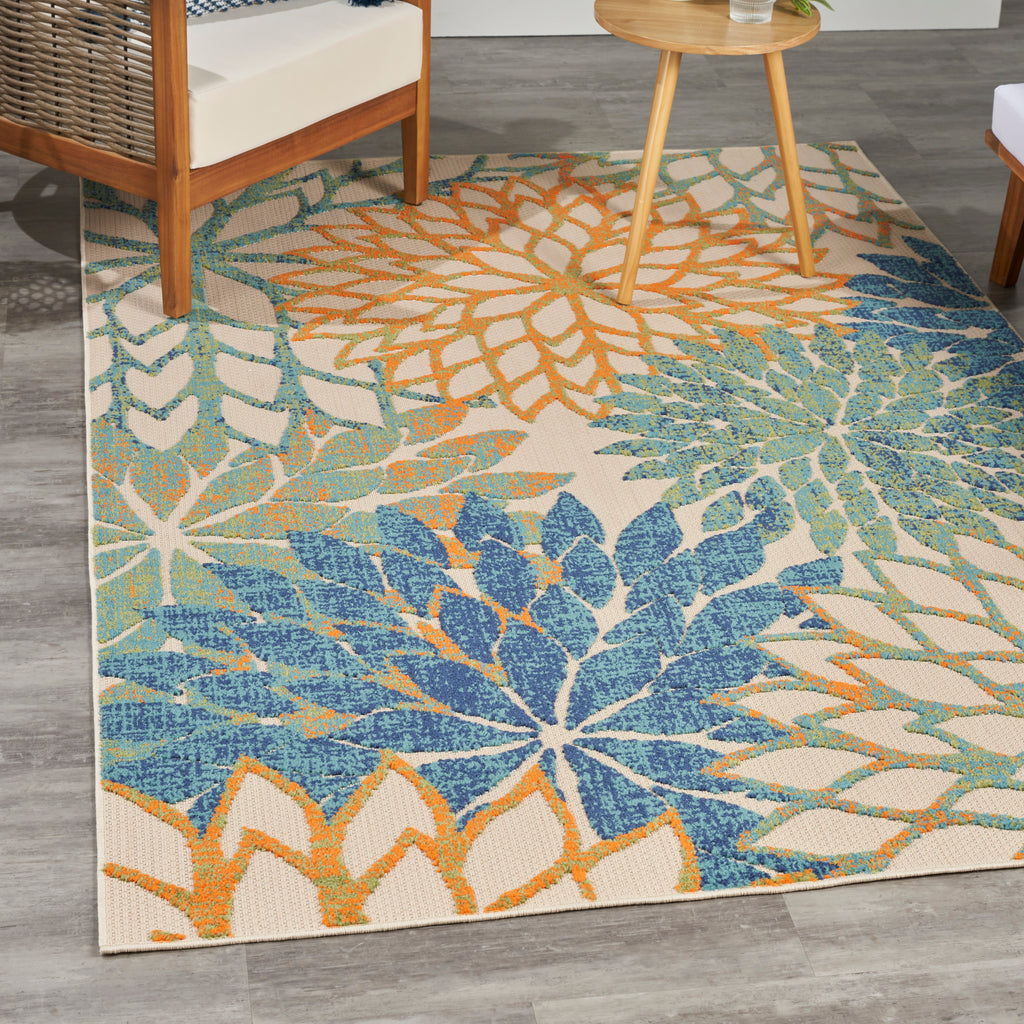 nourison aloha alh05 blue green rug