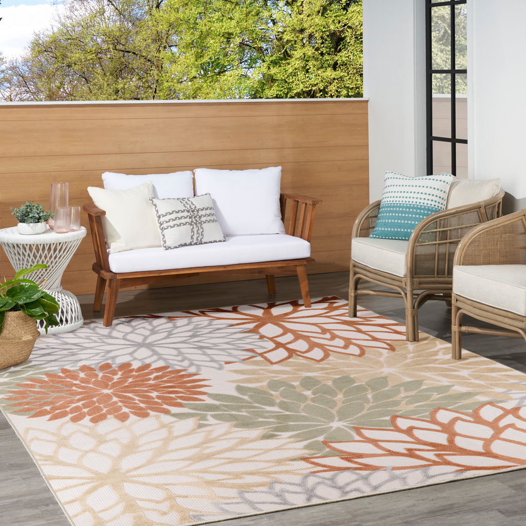 nourison aloha alh05 ivory multicolor rug