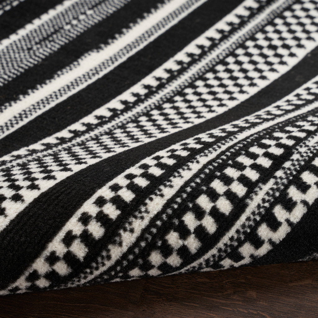 nourison grafix grf41 black white rug