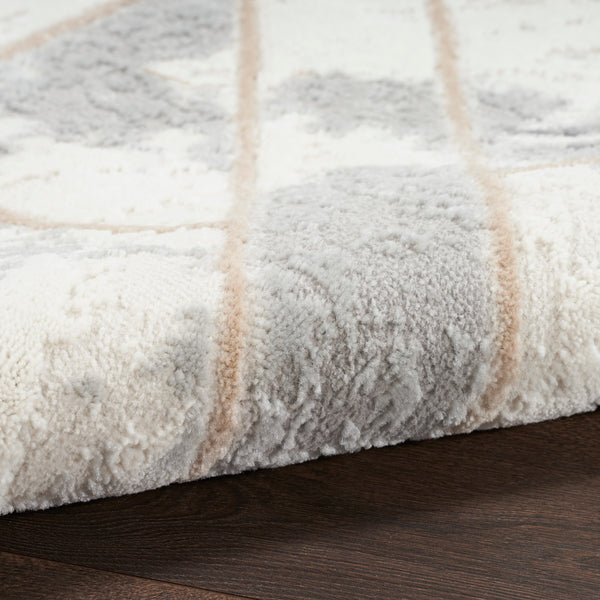 nourison elation etn11 ivory grey rug