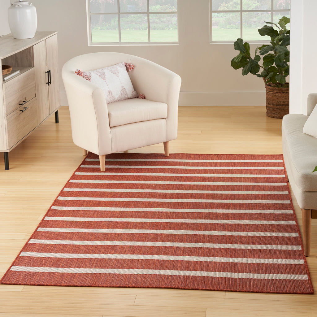 nourison positano pos03 terracotta ivory rug