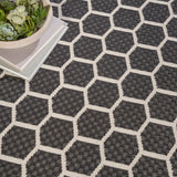 nourison twist reversible tws01 black rug
