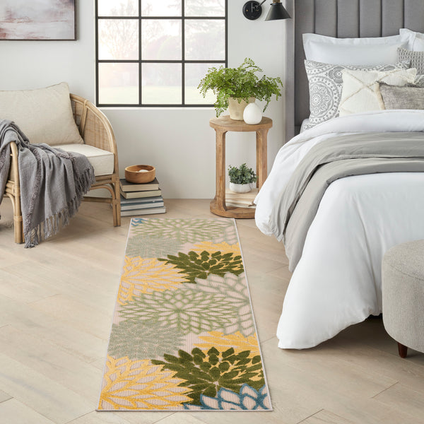 nourison aloha alh05 green multicolor rug