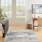 nourison astra machine washable asw11 blue ivory rug