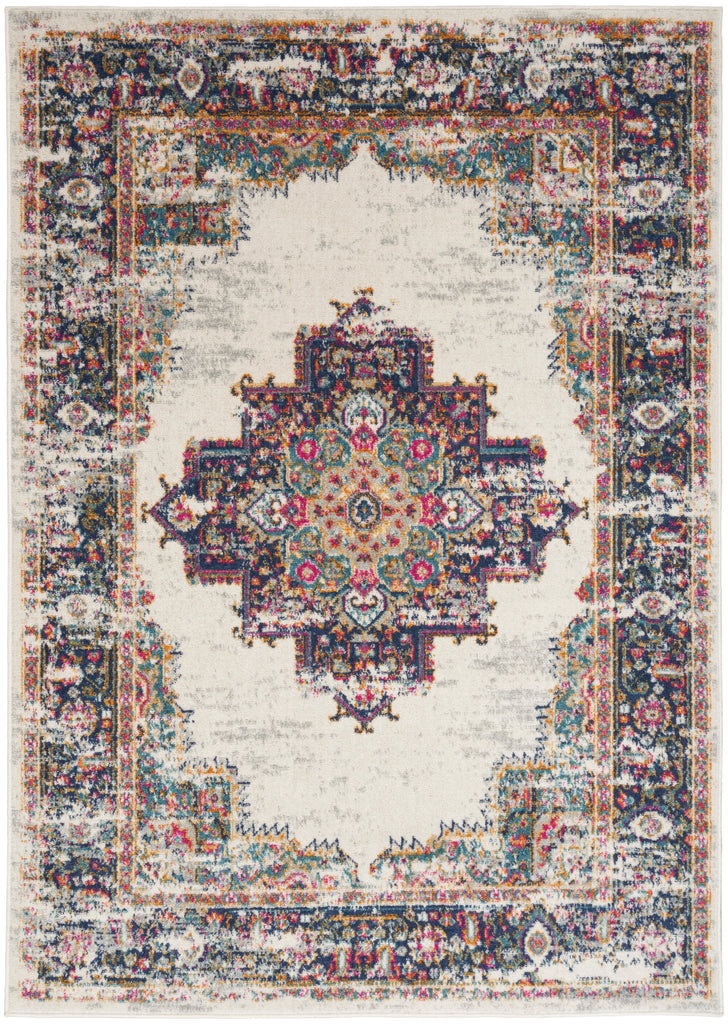 nourison passion psn03 ivory blue rug