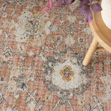 nourison oushak home ous01 rust rug