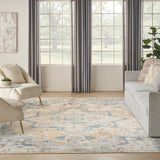nourison astra machine washable asw12 beige blue rug