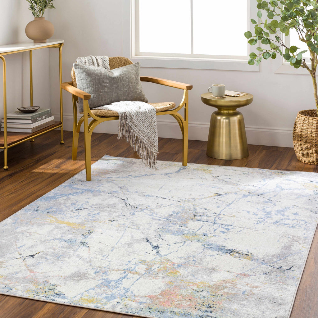 Hauteloom Ajamu AJAM Ivory Machine Made Polyester Rug