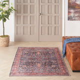 nourison grand washables grw02 navy brick rug