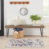 nourison nourison washables nwb01 ivory pink rug