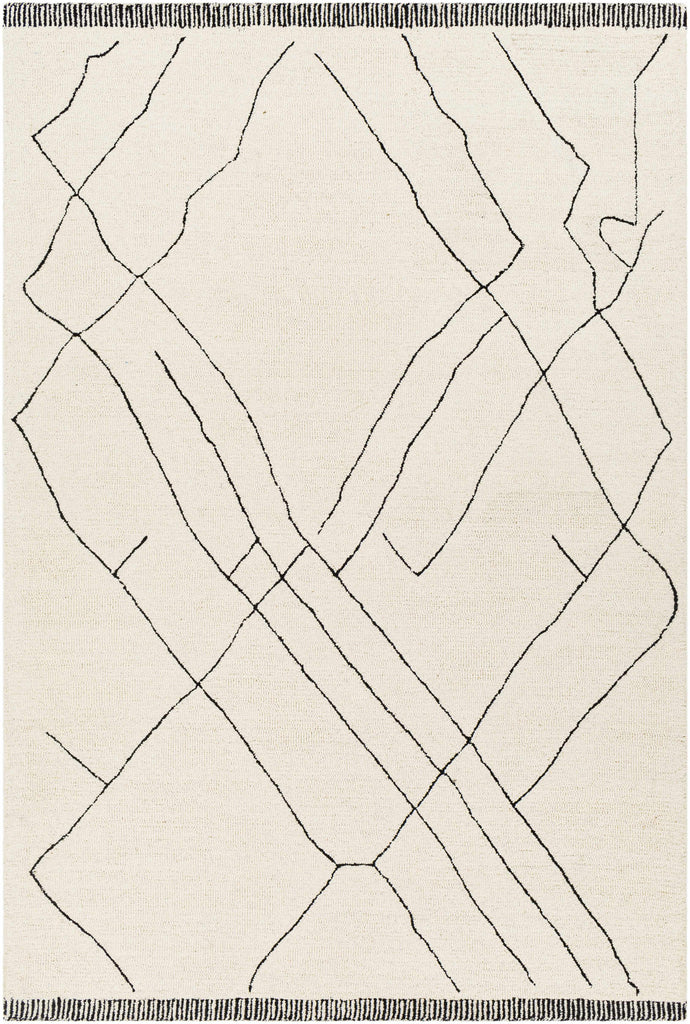 Hauteloom ALAC Black Hand Tufted Wool Rug