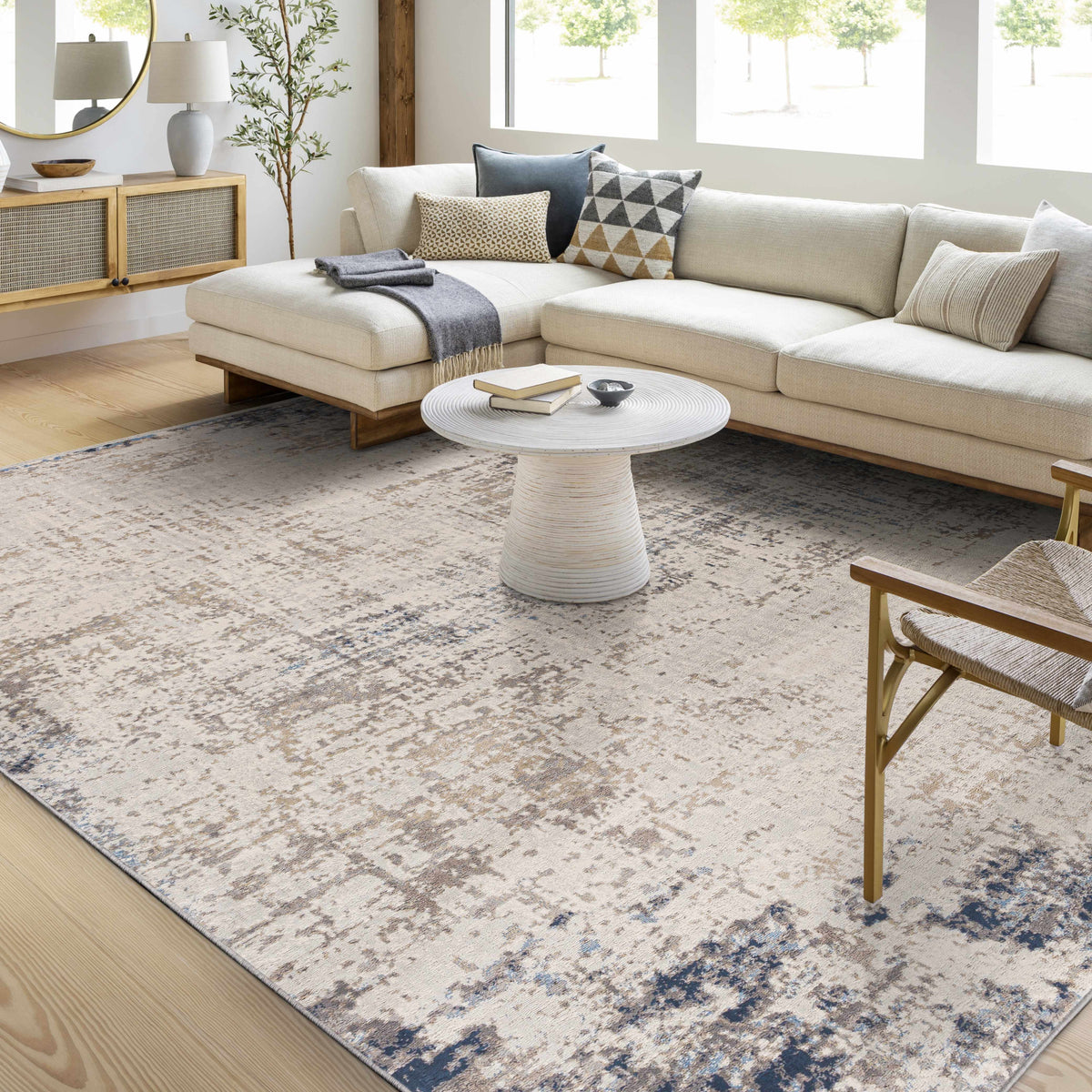 Hauteloom Alcove ALCOV Light Gray Machine Made Polypropylene Rug