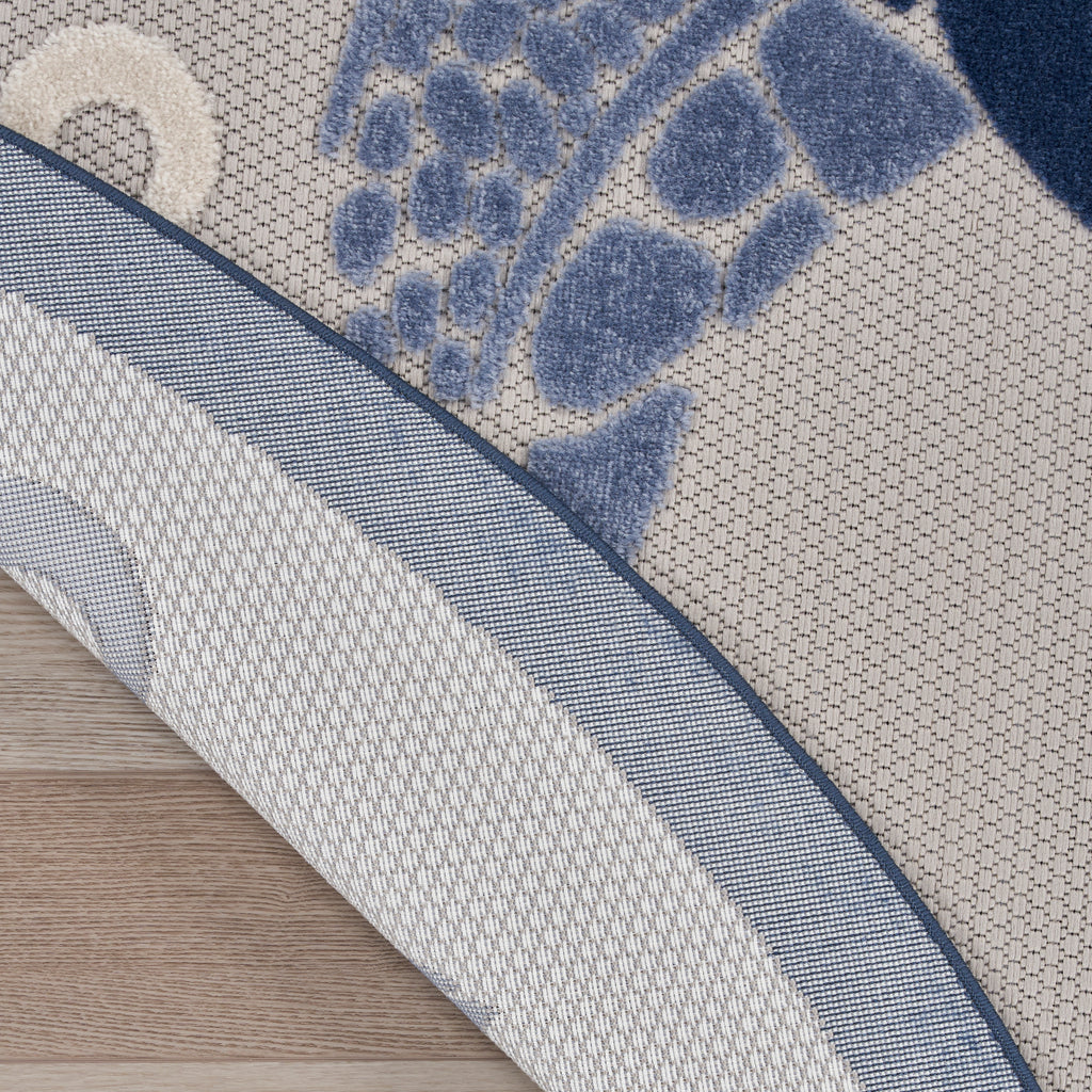 nourison aloha alh27 navy blue rug