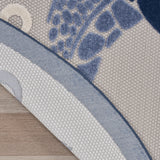 nourison aloha alh27 navy blue rug