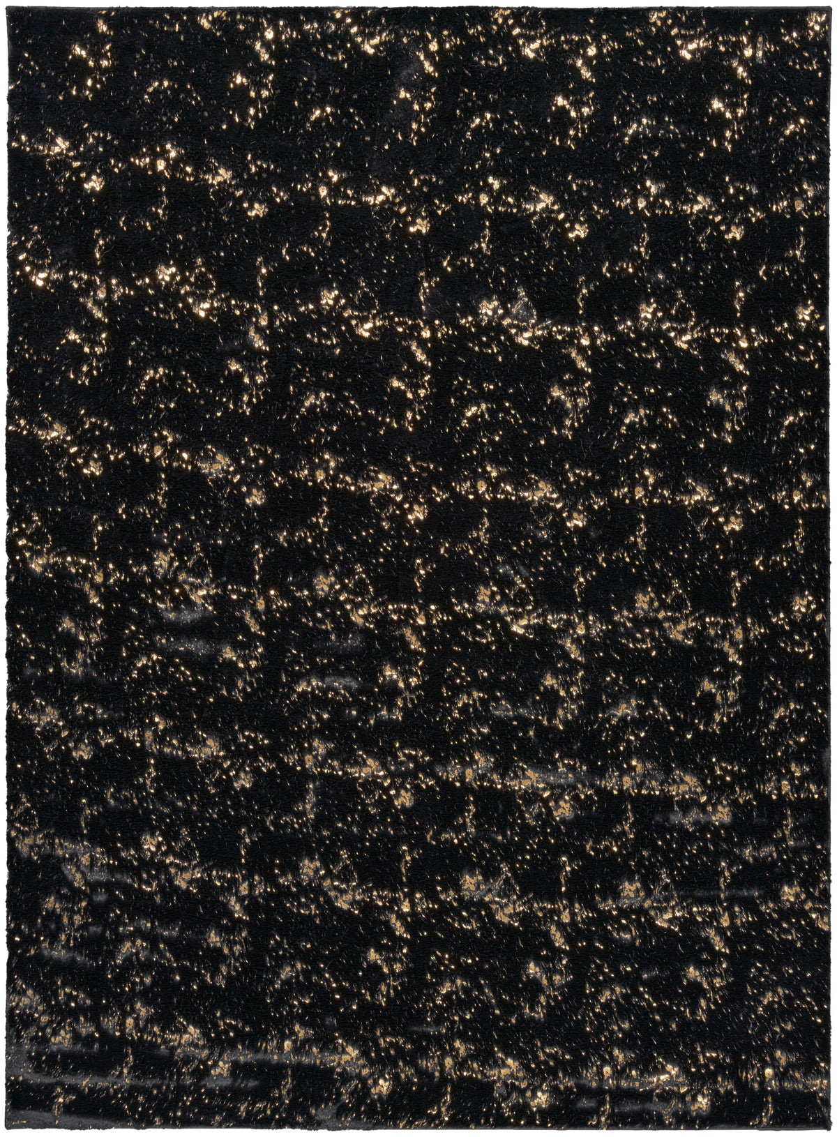 nourison cozy shimmer csh01 black gold rug