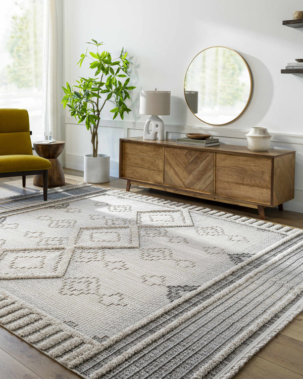 Hauteloom Amaga AMAGA Charcoal Machine Made Polyester Rug