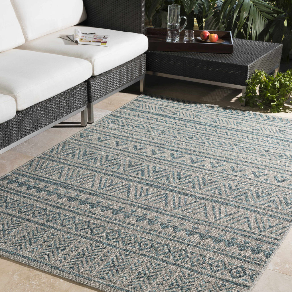 Hauteloom Ambridge AMB Aqua Machine Made Polypropylene Rug