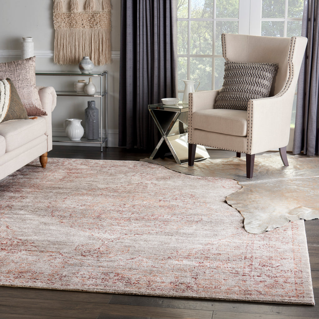 nourison lucent lcn07 silver red rug