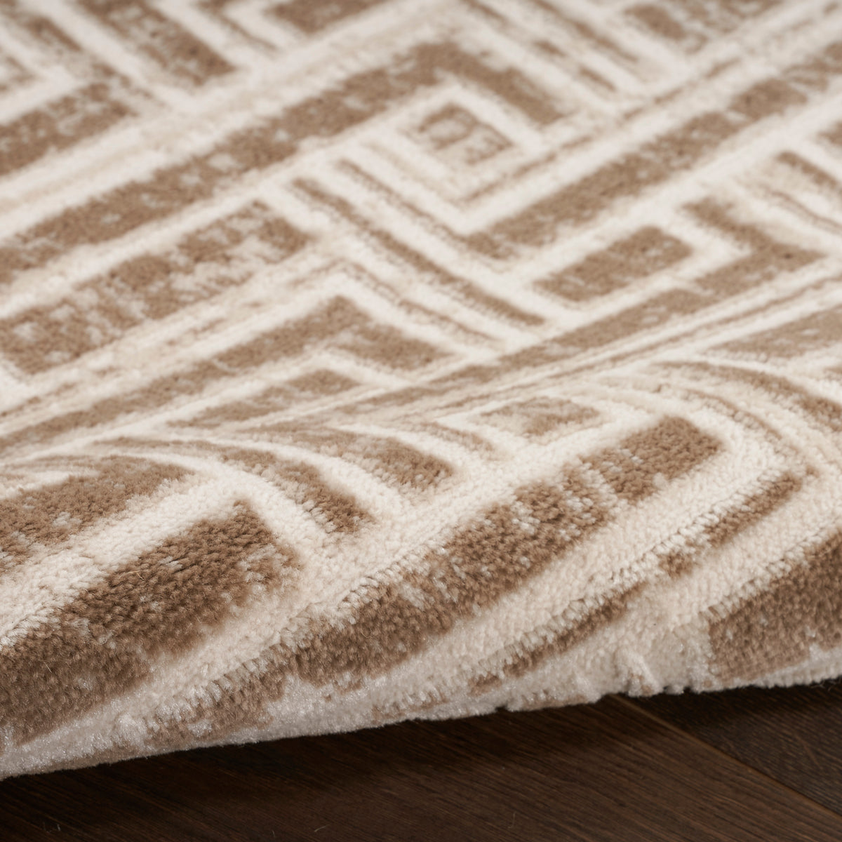 nourison serenity home srh04 mocha ivory rug