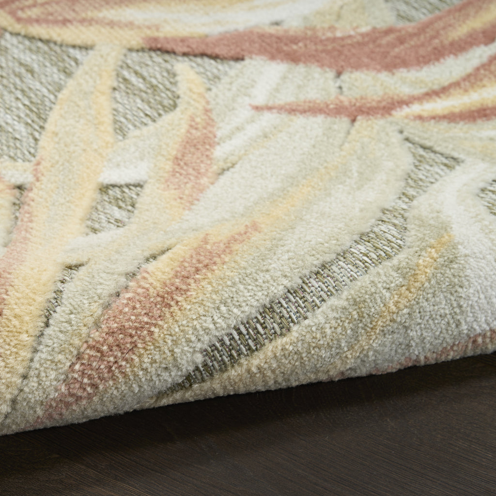 nourison aloha alh43 sage rose rug