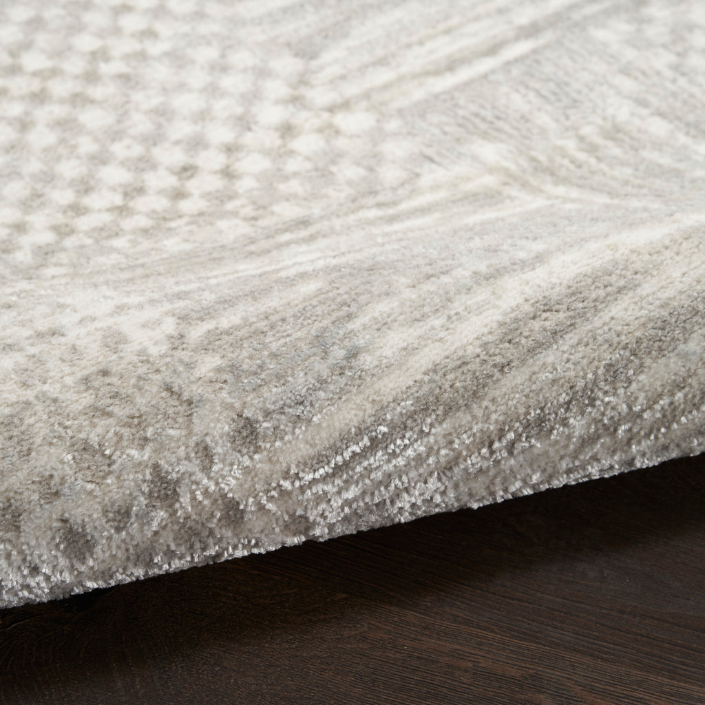 nourison glitz glz09 silver grey rug