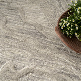 nourison graceful gru01 grey rug
