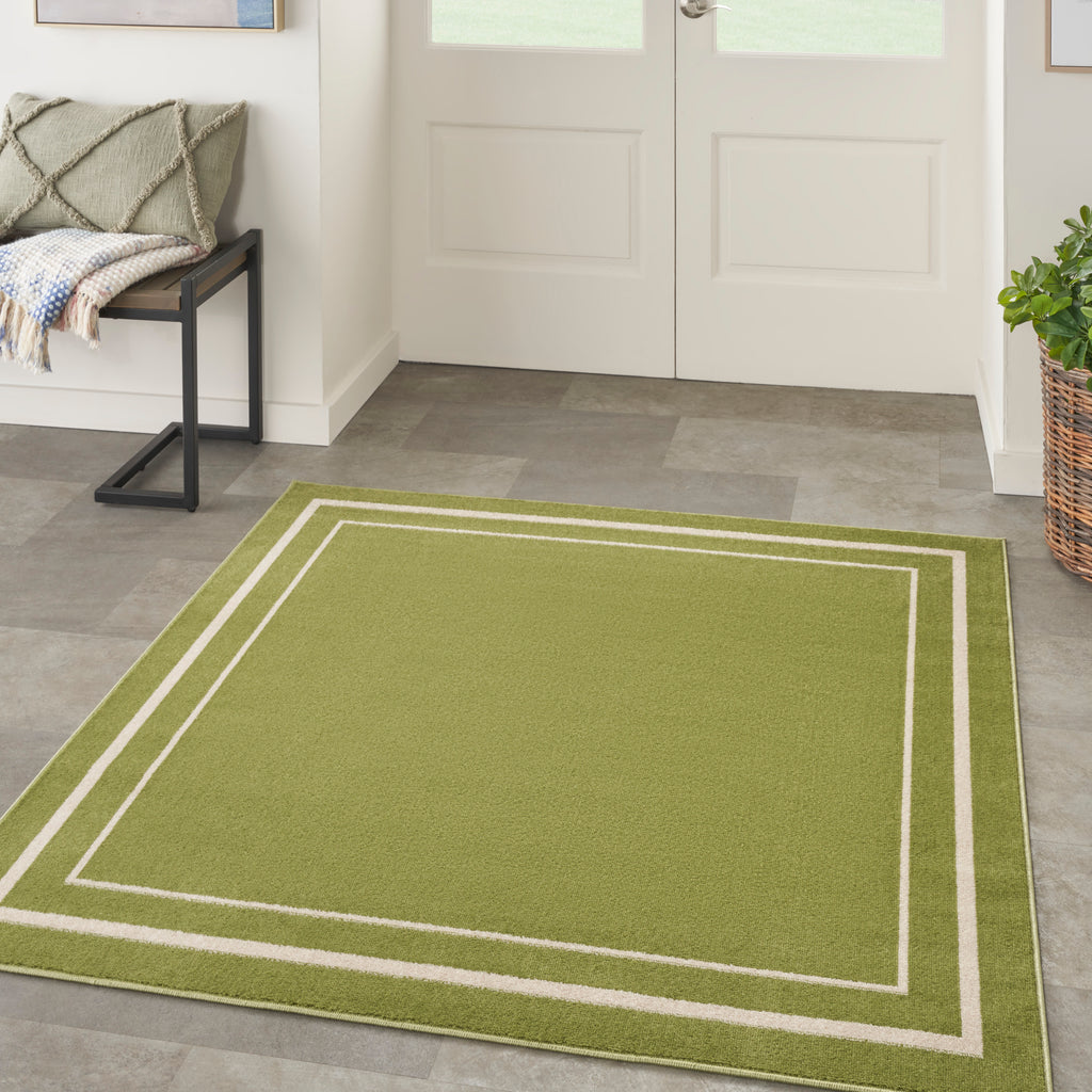 nourison nourison essentials nre02 green ivory rug