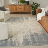 nourison harmony hay03 slate beige rug