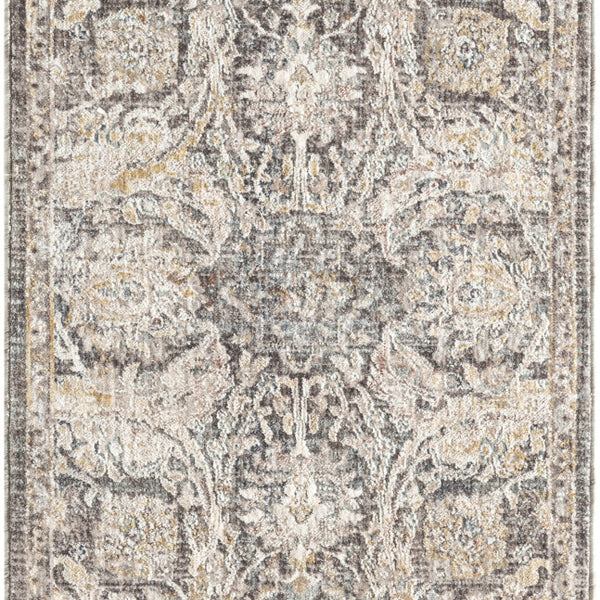 nourison antique fusion anf03 charcoal multicolor rug
