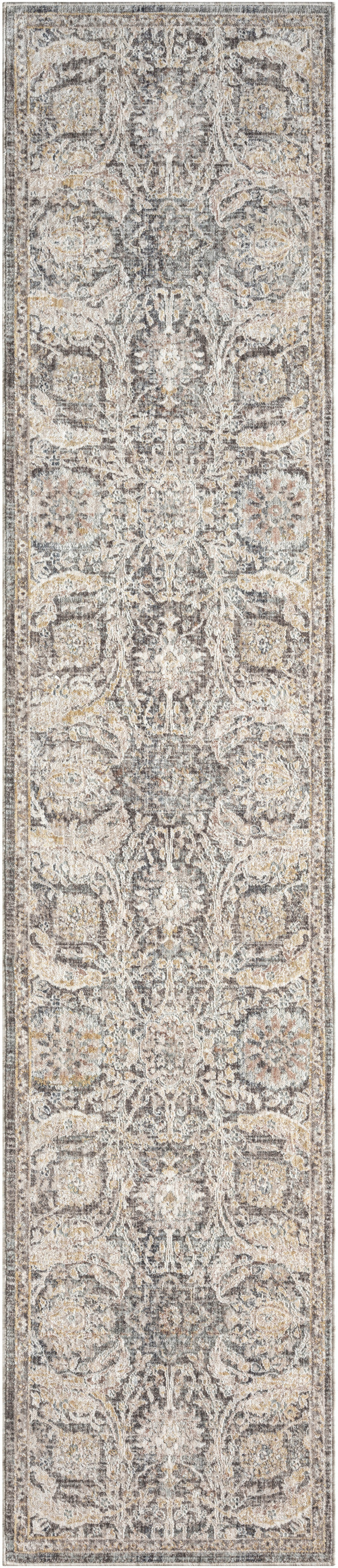 nourison antique fusion anf03 charcoal multicolor rug