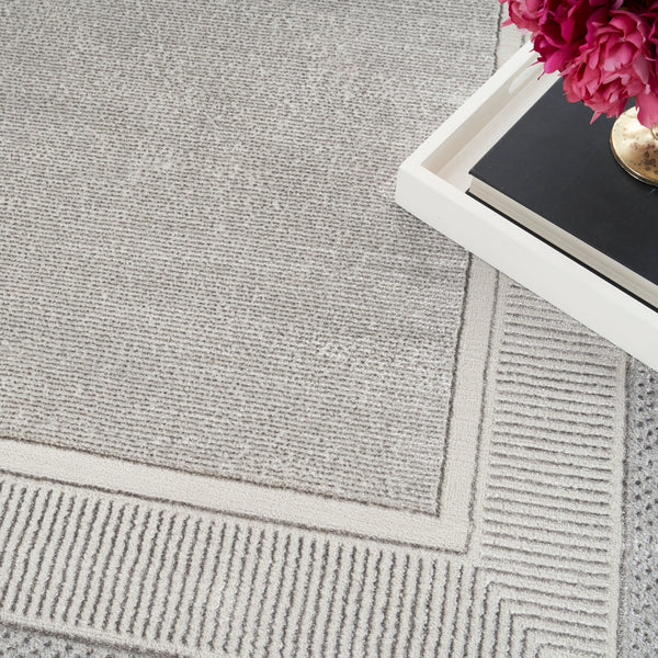nourison glitz glz07 silver rug