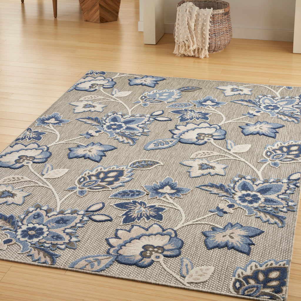 nourison aloha alh31 blue grey rug