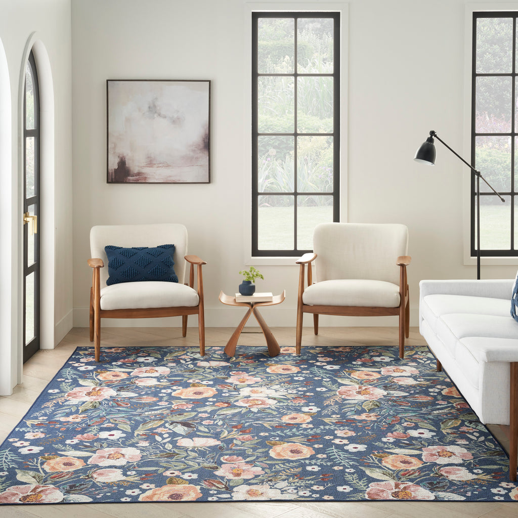 nourison nourison washables nwb01 navy multicolor rug