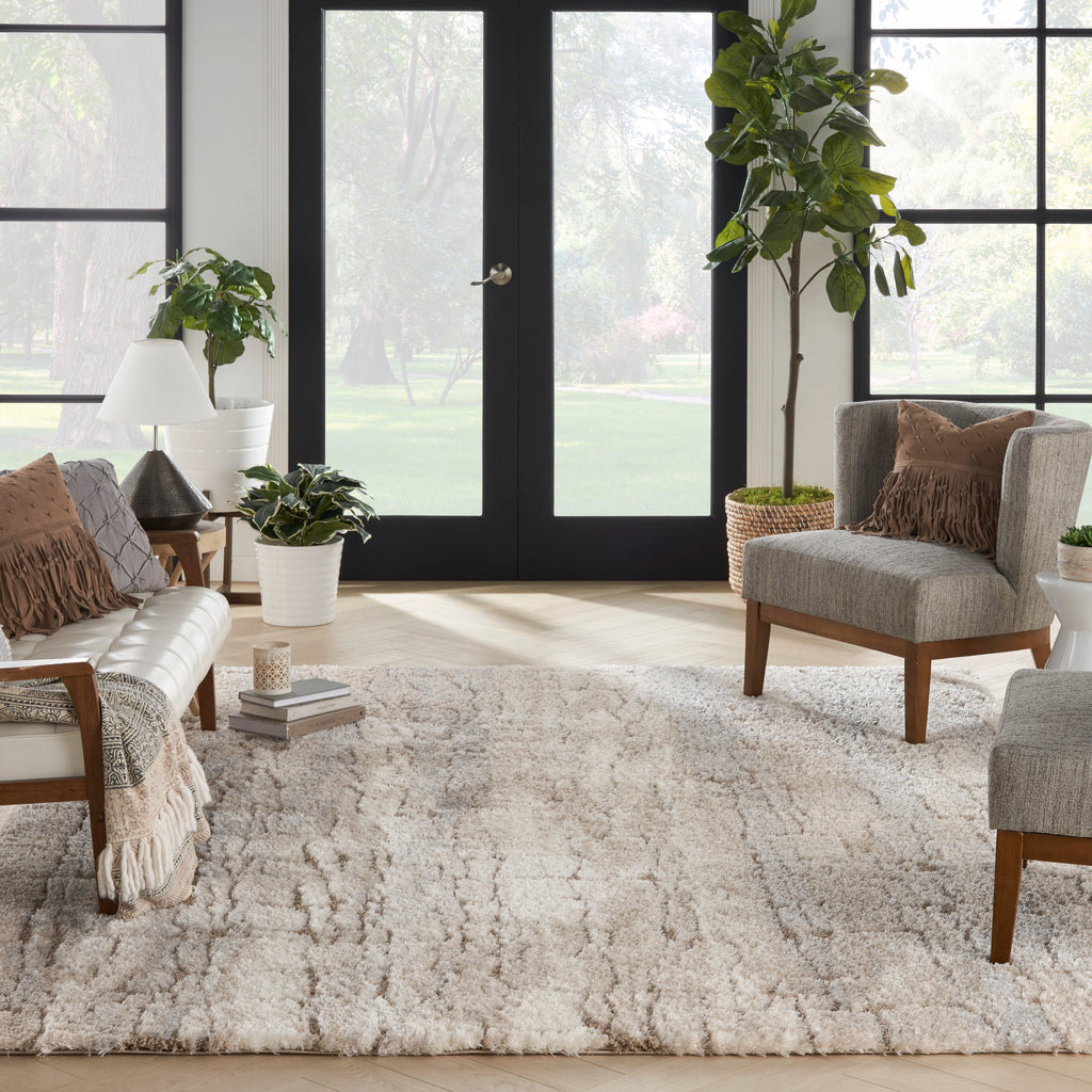 nourison dreamy shag drs09 ivory beige rug