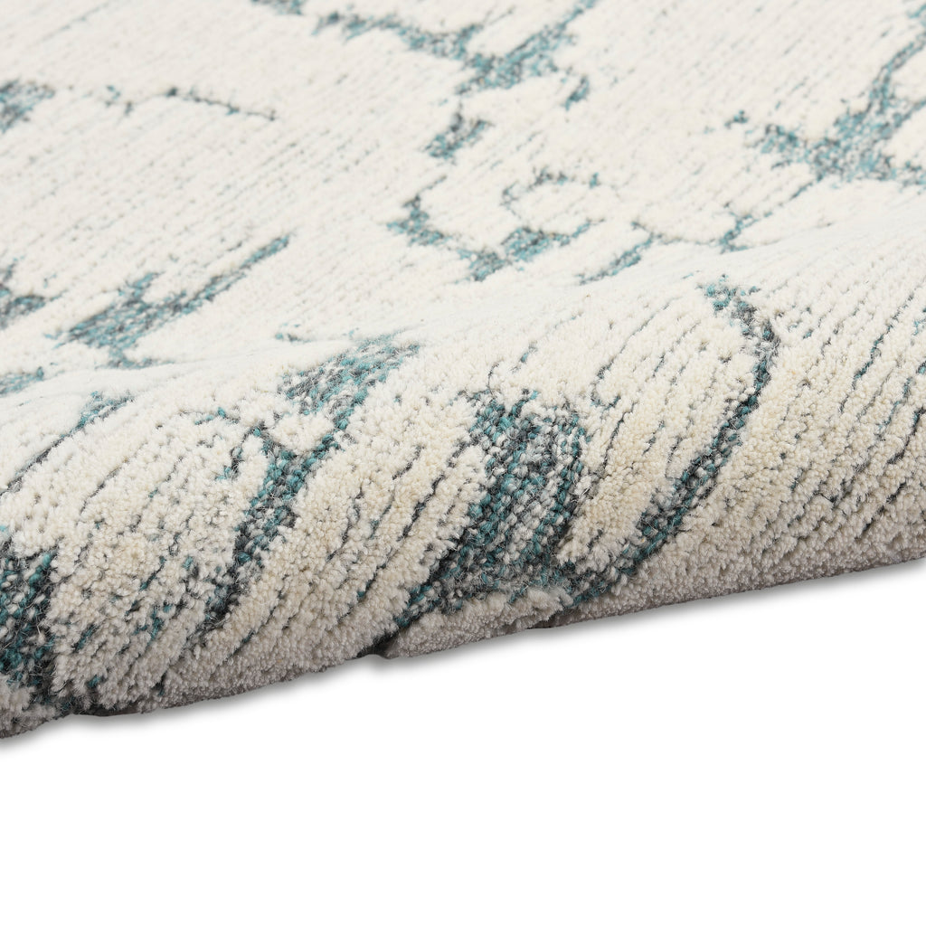 nourison ck009 sculptural scl01 teal rug