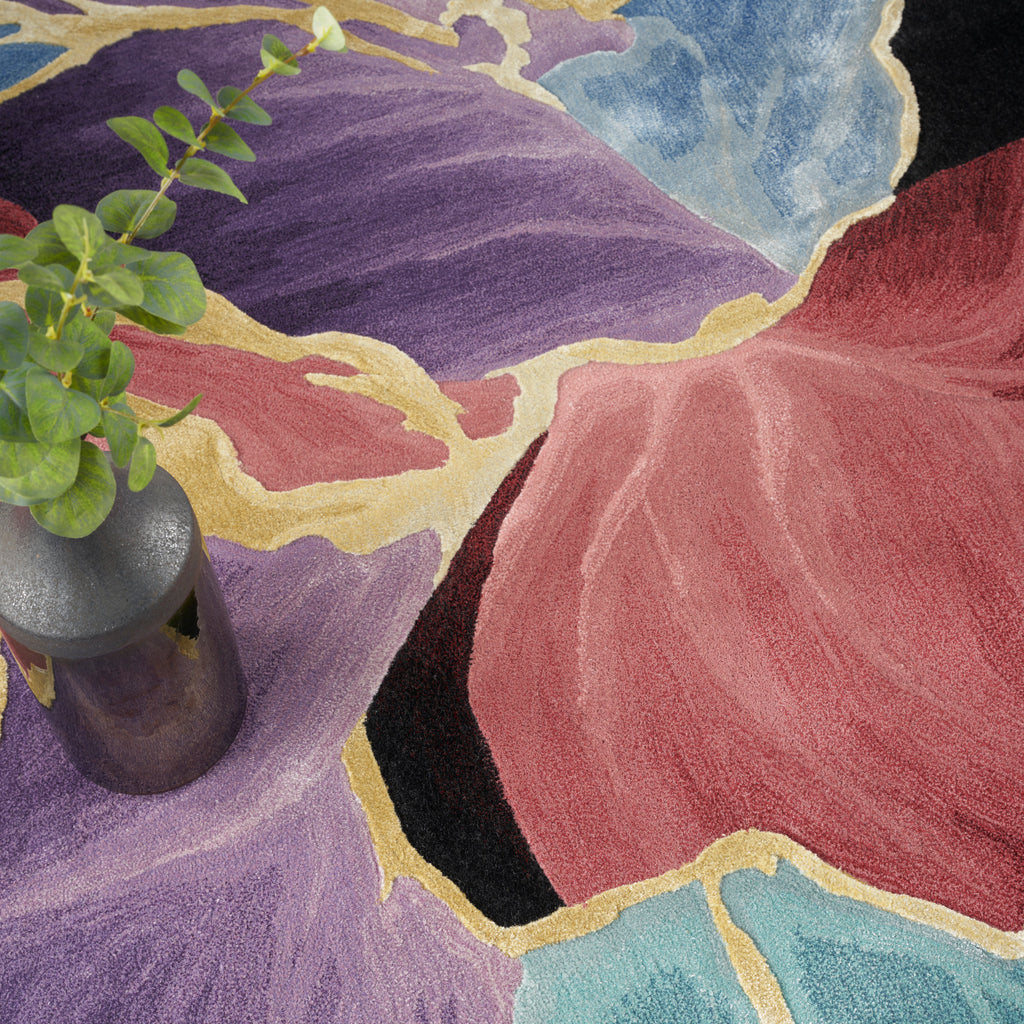 nourison prismatic prs34 black rug