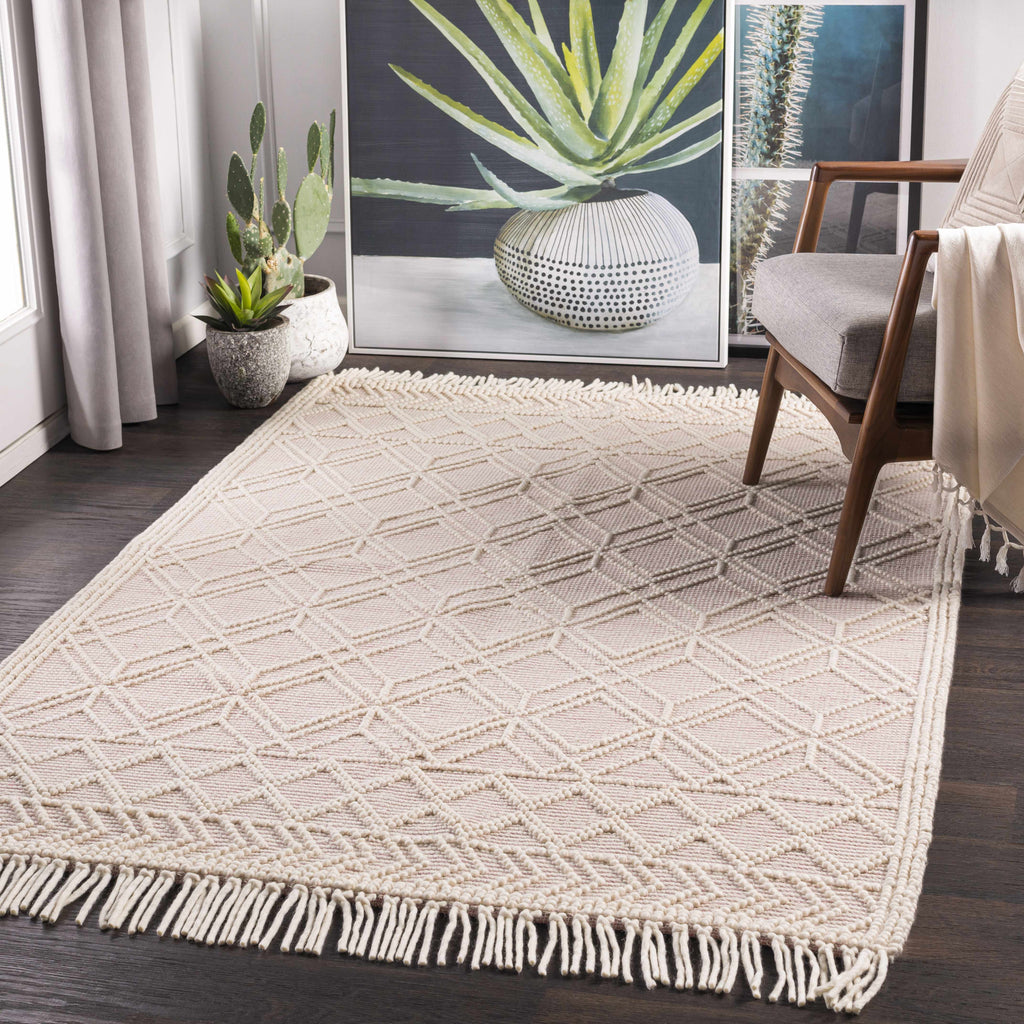 Hauteloom Arnside ARNS Ivory Woven/Flatwoven Cotton Rug