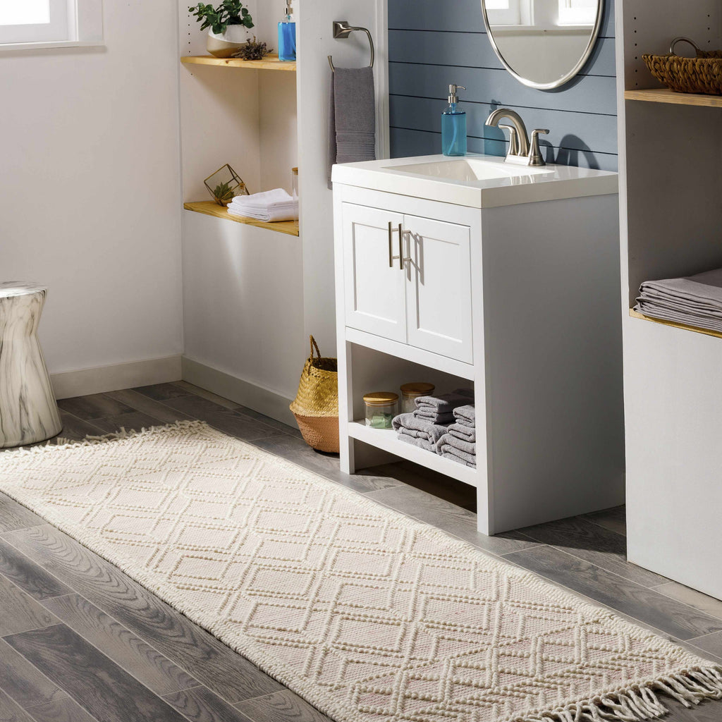 Hauteloom Arnside ARNS Ivory Woven/Flatwoven Cotton Rug