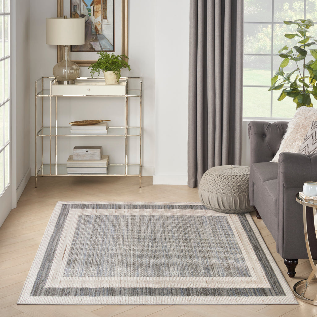 nourison serenity home srh07 grey ivory rug