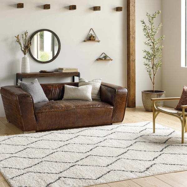 Hauteloom Assiniboia ASSI Black Machine Made Polypropylene Rug
