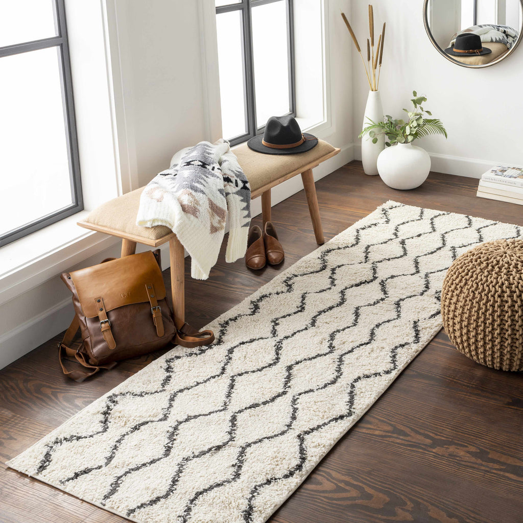 Hauteloom Assiniboia ASSI Black Machine Made Polypropylene Rug