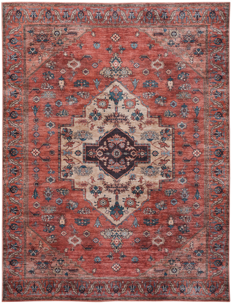 nourison grand washables grw03 rust multicolor rug