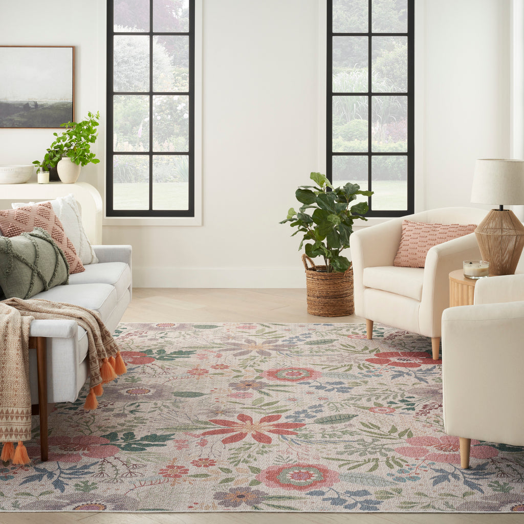 nourison nourison washables nwb06 cream multicolor rug
