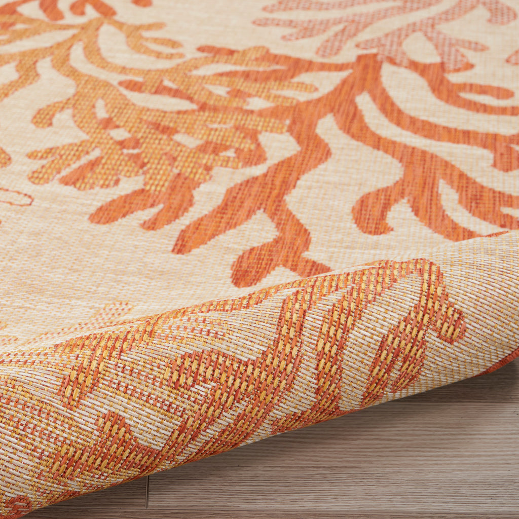 nourison garden oasis goa05 coral rug