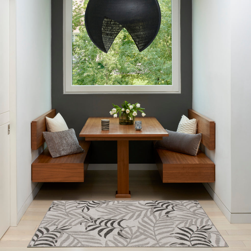 nourison garden oasis goa01 grey rug