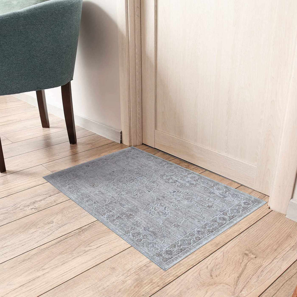 Hauteloom Albuquerque ALBUQ Light Gray Machine Made Polyester Rug