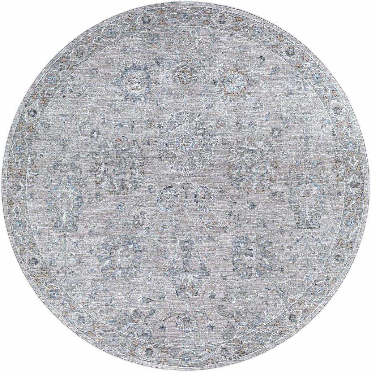 Hauteloom Albuquerque ALBUQ Light Gray Machine Made Polyester Rug