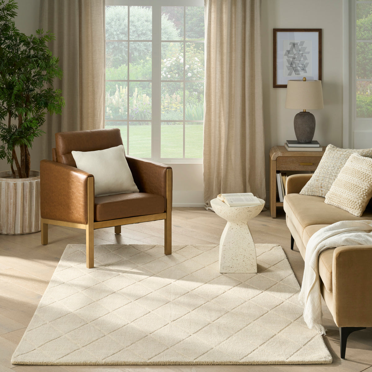 nourison wool haven woh01 ivory rug