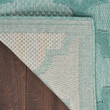 nourison easy care nes01 aqua teal rug