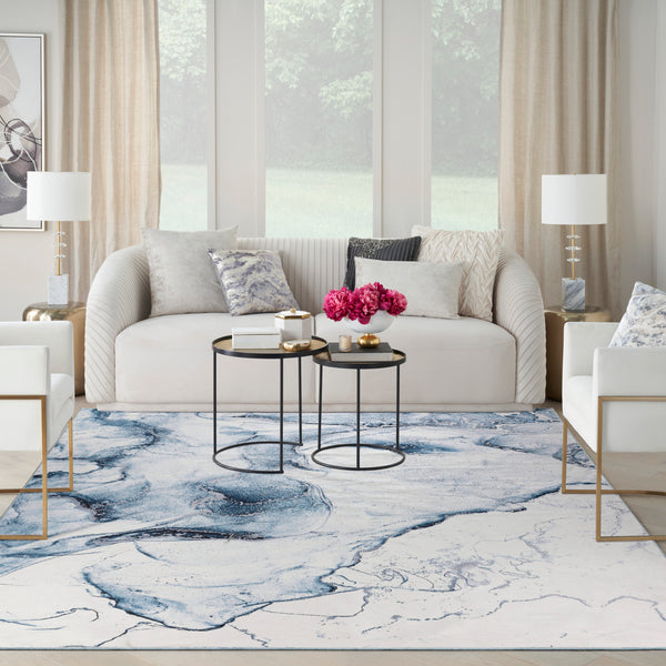 nourison daydream ddr01 ivory blue rug